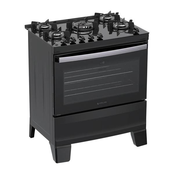 Fogão Atlas Agile Glass 5 bocas Automático Mesa de Vidro Tripla Chama — Atlas