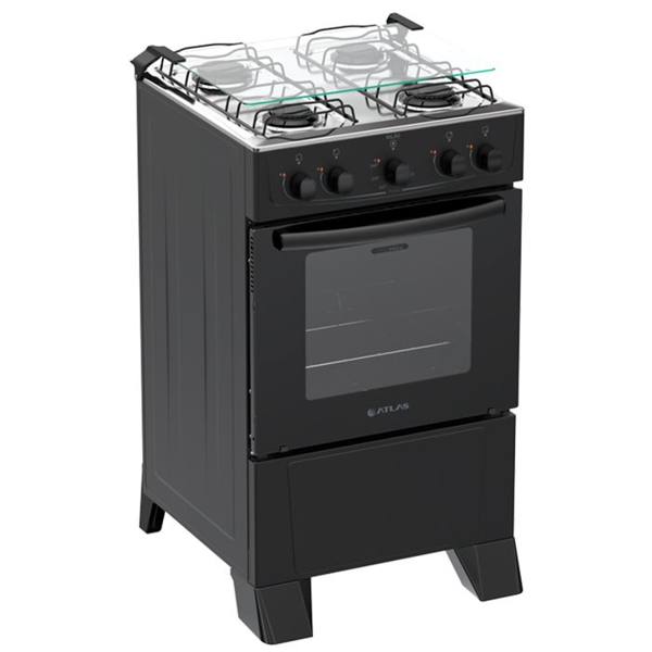 Fogão Atlas Milao 4 Bocas Manual Mesa de Inox 48L — Atlas