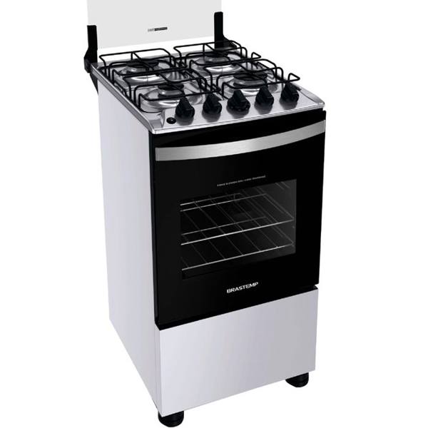 Fogão Brastemp 4 Bocas Automático Mesa em Aço Inox Forno 61L BFO4NBBUNA — Brastemp