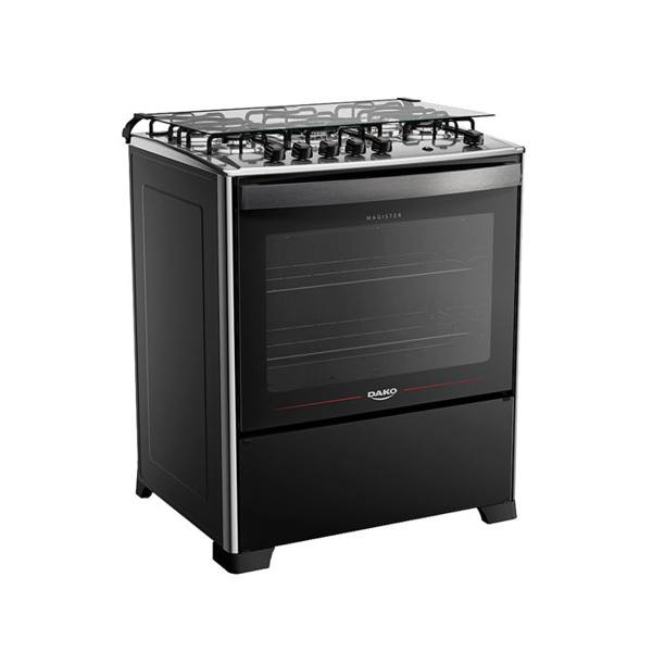 Fogão Dako Magister 5 Bocas Automático Mesa de Inox Tripla Chama Forno 100L — Dako