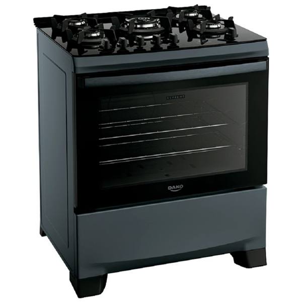 Fogão Dako Supreme 5 Bocas Automático Mesa de Vidro Forno 100L — Dako