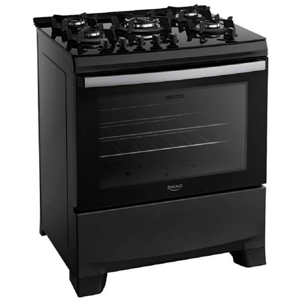 Fogão Dako Supreme Glass 5 Bocas Automático Mesa de Vidro — Dako