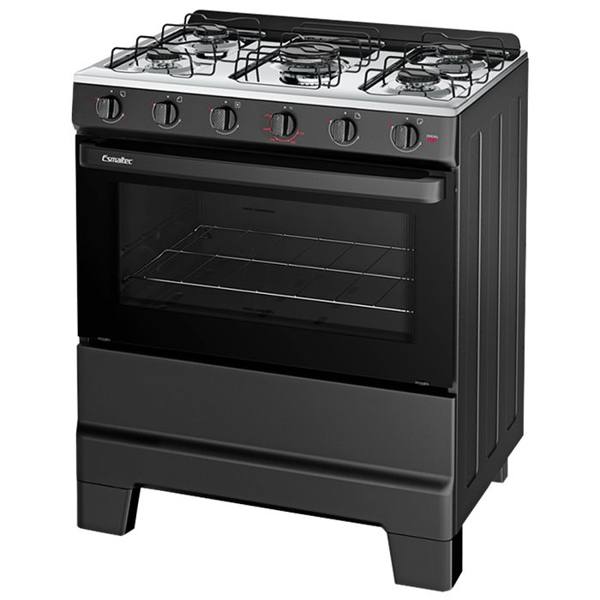 Fogão Esmaltec Ideal Pop 5 Bocas Manual Mesa Aço Inox — Esmaltec