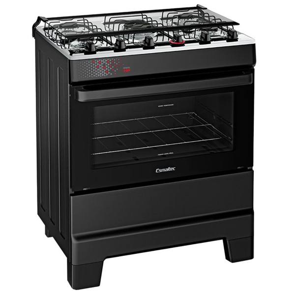 Fogão Esmaltec Ideal Top 5 Bocas Automático Mesa de Inox — Esmaltec