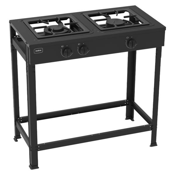Fogão Industrial Realce 2 Bocas Atena Manual com Bandeja Coletora — Realce