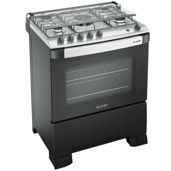 Fogão Mueller 5 Bocas Decorato G3 Automático Mesa de Inox Tripla Chama — Mueller