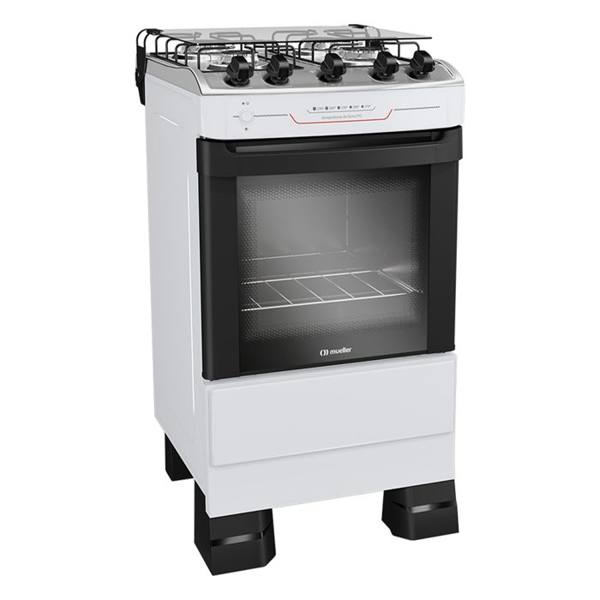 Fogão Mueller MFI4BF 4 Bocas Automático Mesa Inox Forno Total Clean — Mueller