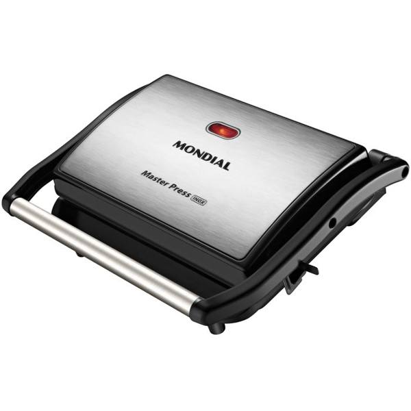 Grill Sanduicheira Mondial Mater Press Inox 1000W — Mondial