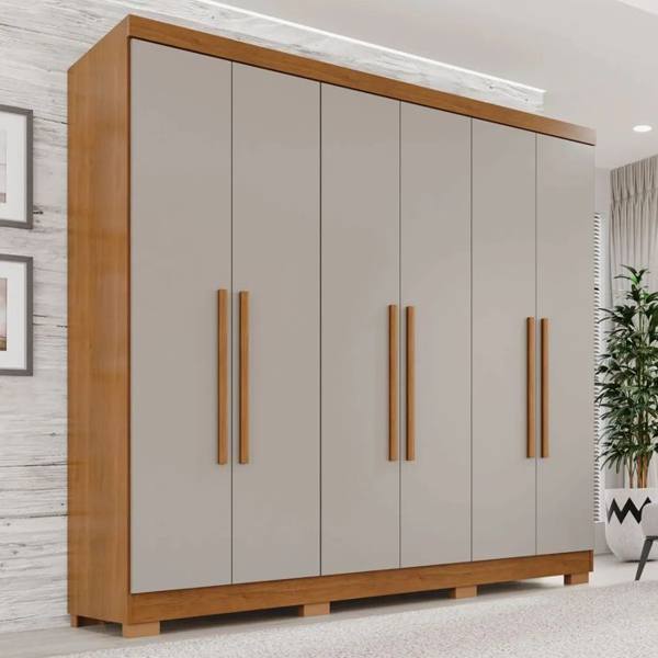 Guarda-roupa Casal 6 Portas 2 Gavetas França — Sem marca