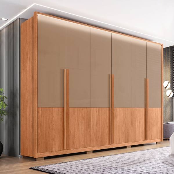 Guarda-Roupa Casal 6 Portas Bater 4 Gavetas Francis Caemmun Roupeiro — Caemmun