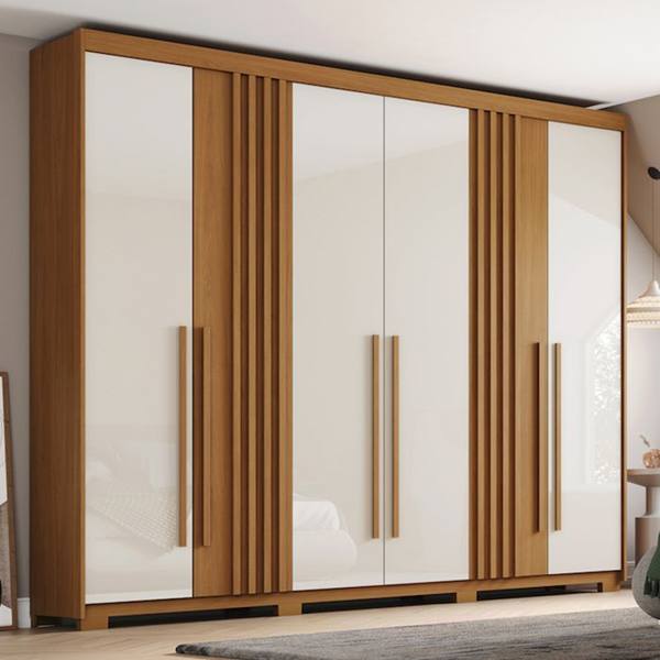 Guarda-Roupa Casal 6 Portas Bater 4 Gavetas Norton Henn — Henn