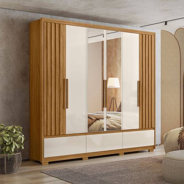 Guarda-Roupa Casal 6 Portas Bater 5 Gavetas Amazonas Moval Roupeiro — Moval