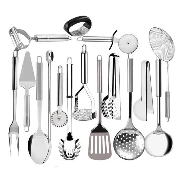 Jogo Com 16 Utensílios Inox Para — Sem marca