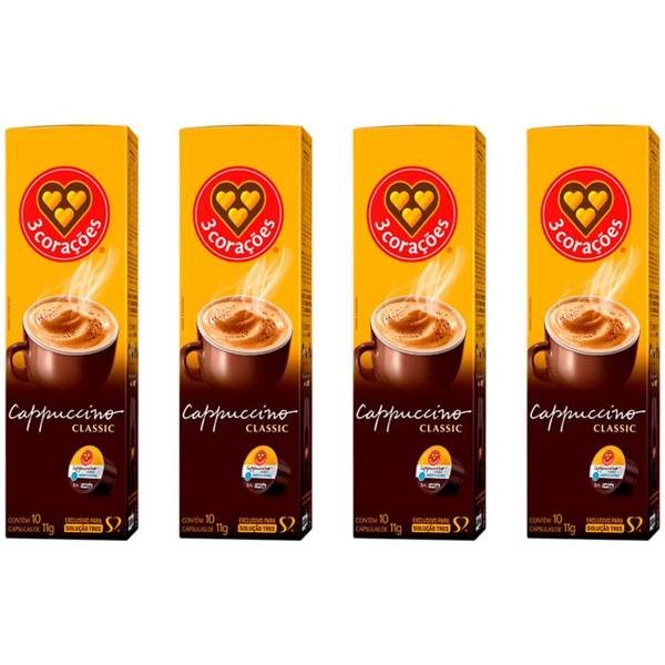 Kit Cápsulas de Café Três Corações Cappuccino 40 Unidades — Três Corações