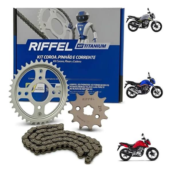 Kit Relaçao Titan Fan Start 160 Riffel Aço — Sem marca