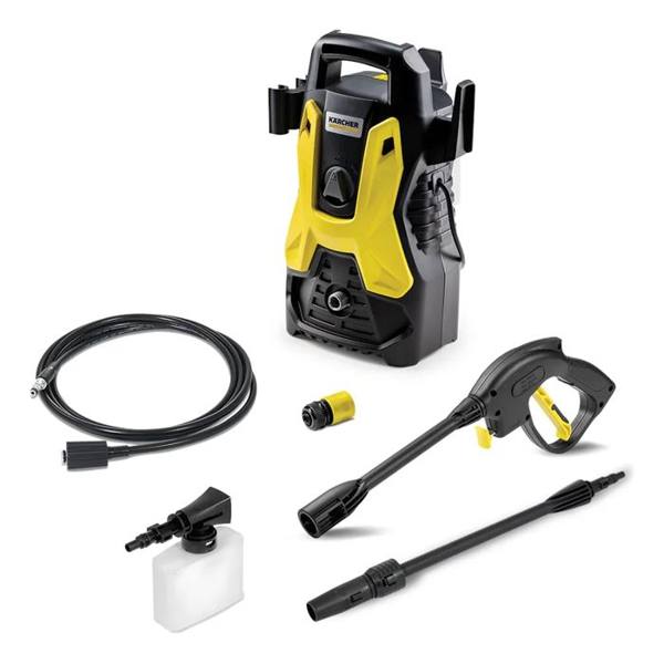 Lavadora De Alta Pressão Kärcher Prática Black 1500 Psi/libras 1400w 300l/h Com Aplicador De Detergente E Lança Regulável — Kärcher
