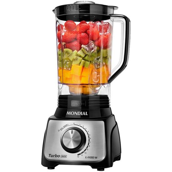 Liquidificador Mondial Turbo L-1100 3L 12 Velocidades 1100W Filtro — Mondial