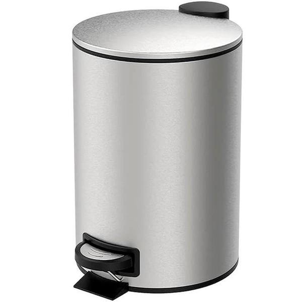 Lixeira 12L Aço Inox Com Pedal e Balde Interno Removível Brinox Spin — Brinox