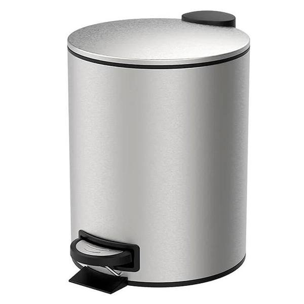 Lixeira 5L Aço Inox Com Pedal e Balde Interno Removível Brinox Spin — Brinox