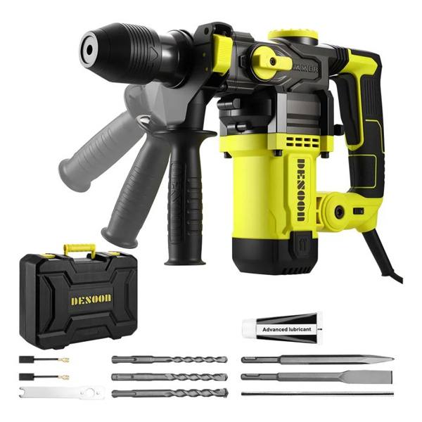 Martelete Perfurador Rompedor 1500w Professional Elétrico 3 em 1 Concreto Martelo 4.5J com SDS Plus Brocas Maleta Desoon — ELO