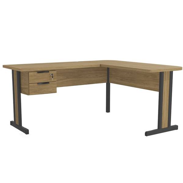 Mesa de Escritório 2 Gavetas Estrutura em MDP Versatile Kappesberg — Kappesberg