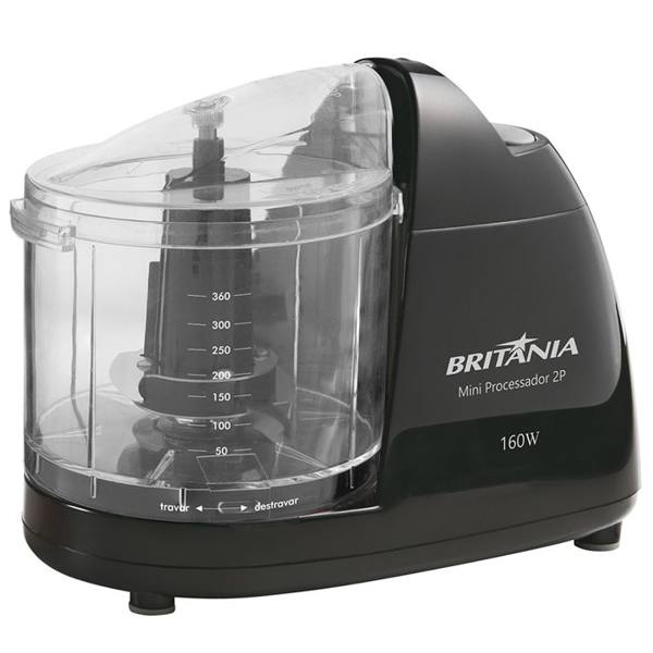 Mini Processador de Alimentos Britânia 160W 2P 360ml Função Pulsar — Britânia