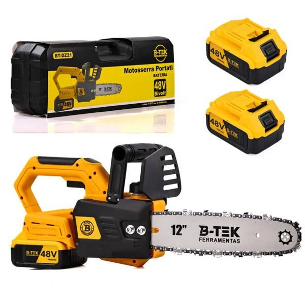 Motosserra Elétrica Portátil B-Tek com 2 Baterias 48V — B-Tek