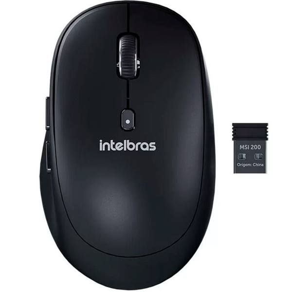 Mouse Sem Fio Intelbras MSI200 Sensor Óptico Click Silencioso — Intelbras