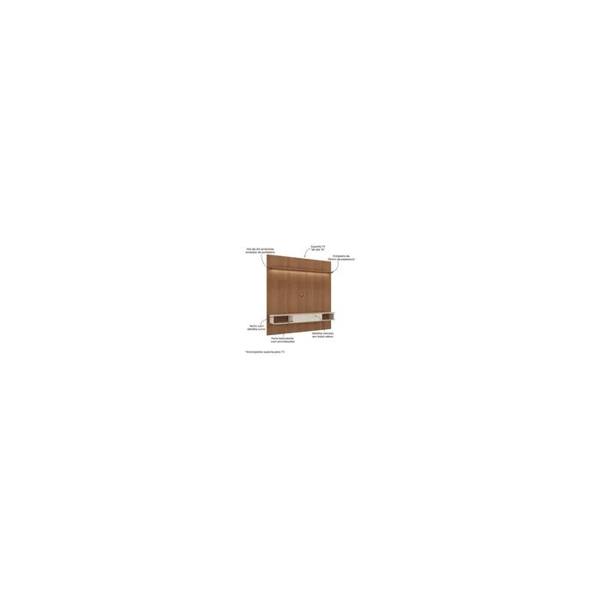 Painel Belluno Para Tv De Até 75 Pol 1 Prateleira E 2 Nichos Cinamomo/off White — Sem marca