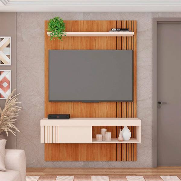 Painel para TV até 45" com Porta Deslizante Jade Caemmun — Caemmun