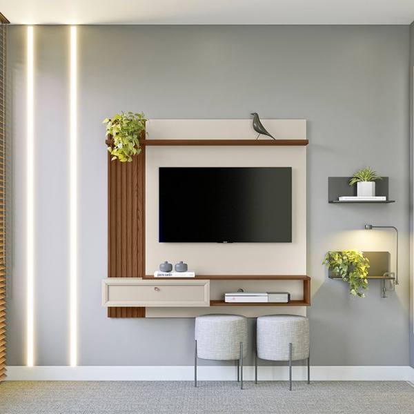 Painel para TV até 55” 1 Porta Basculante Alvorada Linea Brasil — Linea Brasil