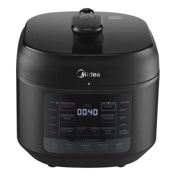 Panela De Pressão Elétrica 5l Nutripro Preta Midea Cor Preto — Midea