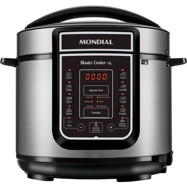 Panela de Pressão Elétrica Mondial MasterCooker 5L Digital Timer PE38 — Mondial