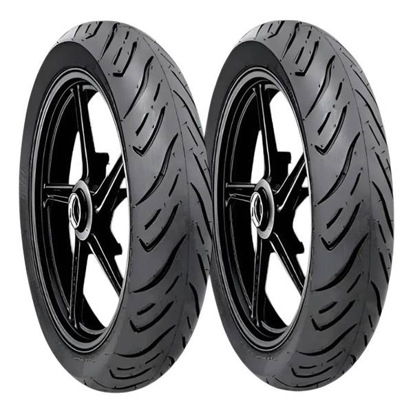 Par Pneu Technic 100/80-18 + 80/100-18 S/c Cg 160 Titan — Technic
