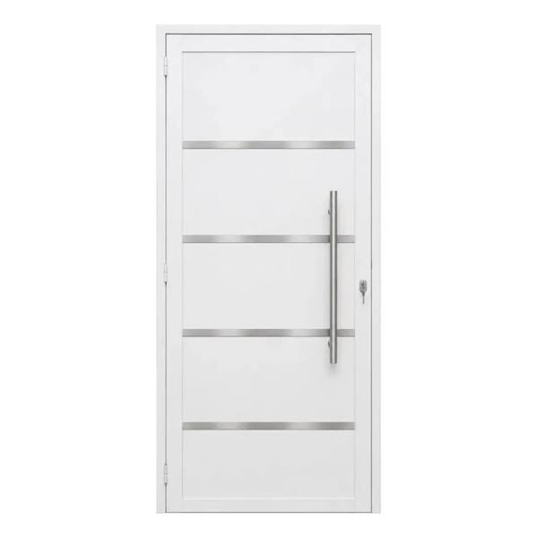 Porta Lambril C/puxador Frisada 2,10 X 0,90 Branco Direita — Sem marca