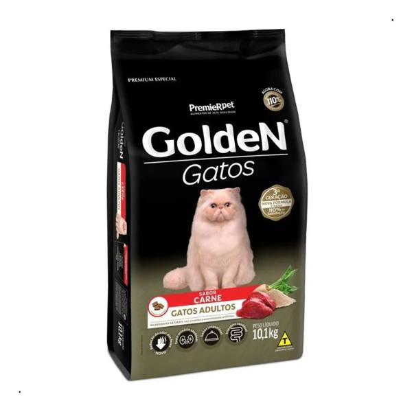 Ração Golden Gatos Adultos Sabor Carne 10,1kg — Sem marca