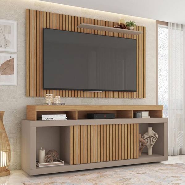 Rack com Painel Para TVs até 60" MDP 2 Portas New Oscar Caemmun — Caemmun