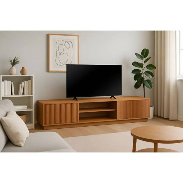 Rack Mavaular Valência MDF Natural 180cm Para TV Até 75p — Sem marca