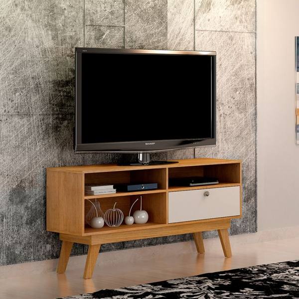 Rack sem Painel para TV até 50" 1 Porta 3 Nichos Houston Valdemóveis — Valdemoveis