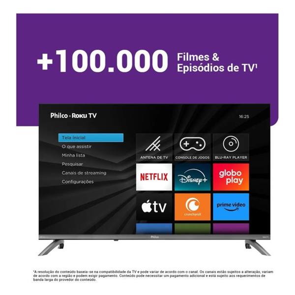 Smart Tv 32 Philco Roku Tv Dolby Áudio Hdr10 P32crb — Philco