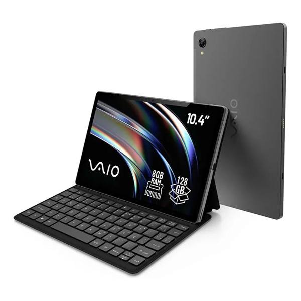 Tablet VAIO TL10 8GB 128GB Octa-Core, Tela 10.4” 2K, 4G WiFi, Câmera 8MP + Selfie 5MP, 7000mAh, Android 13, com Teclado de Conexão Inteligente – Preto — Vaio