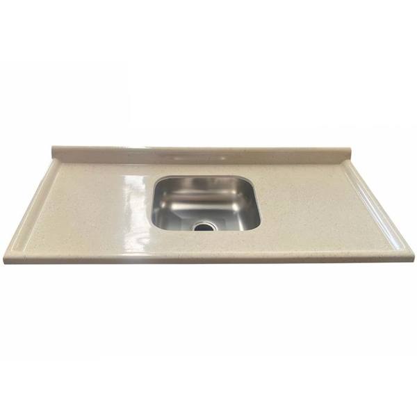 Tampo de Pia Rorato Marmore Sintético Cuba Inox 120cm — Rorato