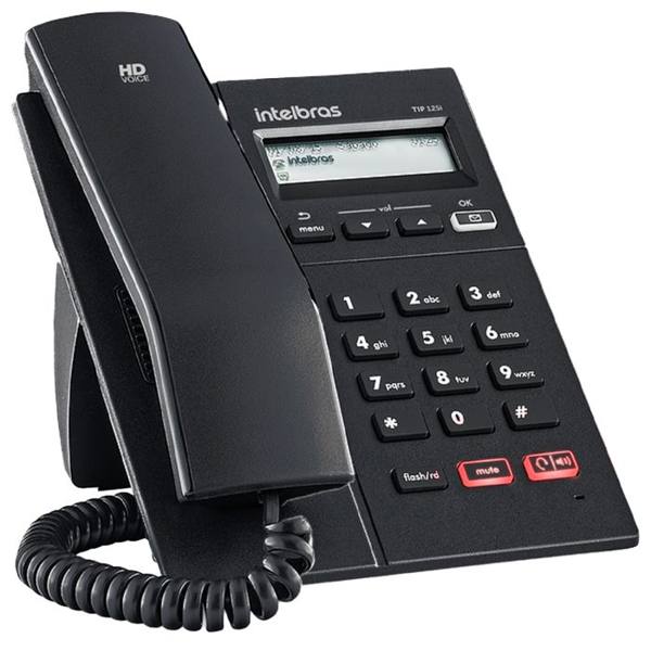 Telefone Intelbras IP TIP125i com Fio — Intelbras