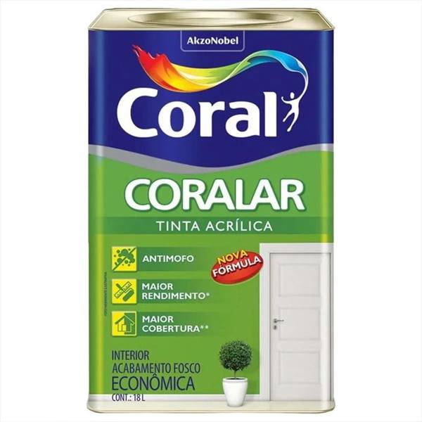 Tinta Acrílico Coralar + Desempenho E Cobertura Coral Branco Acabamento Fosco — Sem marca