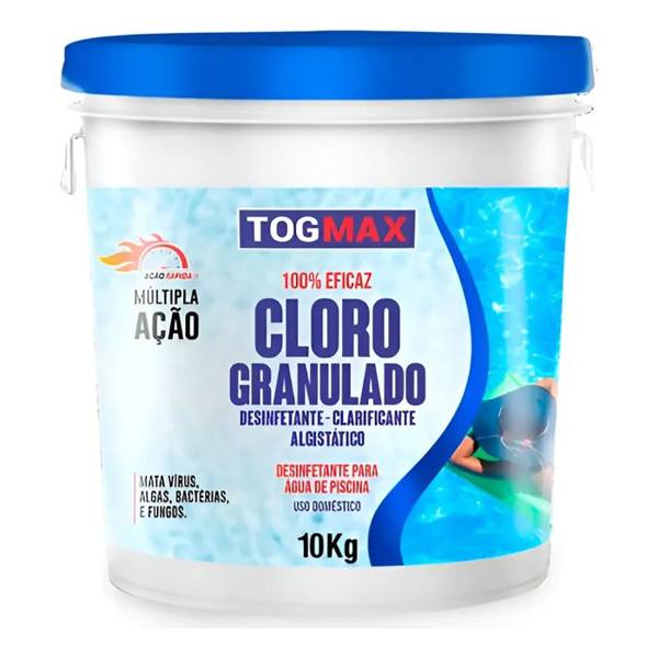 Togmax Balde Limpeza Multipla Açao 3 Em 1 Clorador 10kg — Sem marca