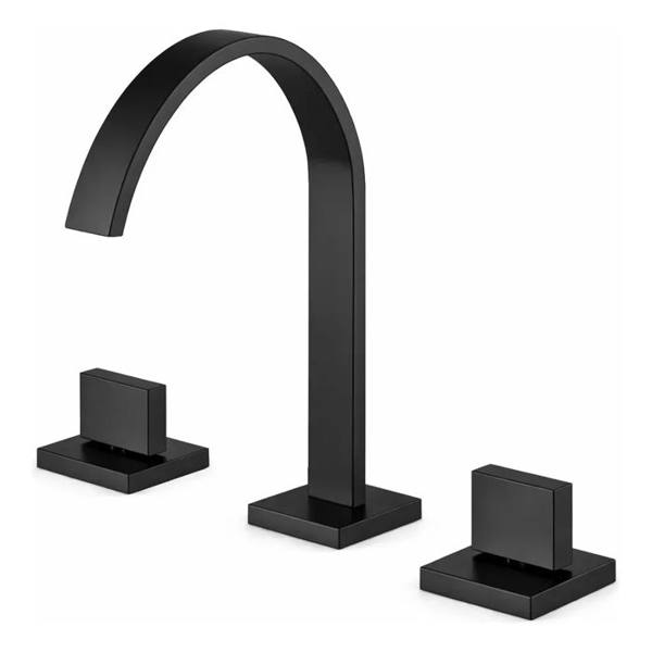 Torneira De Luxo  Sollux Slim Bicomando, Preta Fosca — Sem marca
