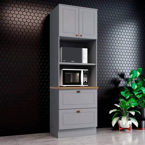 Torre Quente 2 Nichos para Forno 2 Portas 2 Gavetas MDF Americana Henn — Henn