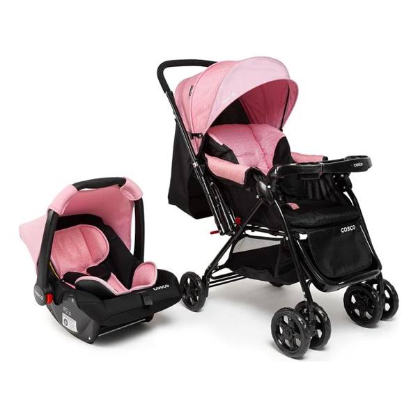 Travel System Cosco Kids, Reverse, 0 a 15kg, Rosa Rajado — Sem marca