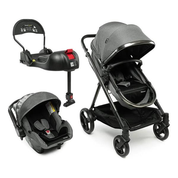 Travel System Safety 1st, Discover Trio, com Isofix, 0 a 15kg, Grey Chrome — GRE