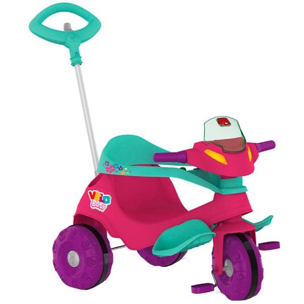 Triciclo Infantil Bandeirante Velobaby de Pedal com Empurrador — Bandeirante